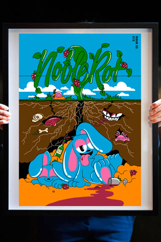 Noble Rot Limited Edition Art Print - Issue 32 - Drunken Bunnies