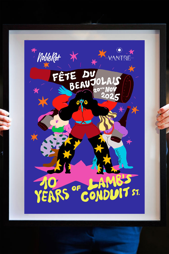 Noble Rot Limited Edition Art Print - Fête du Beaujolais/ 10 Years of Lamb's Conduit St