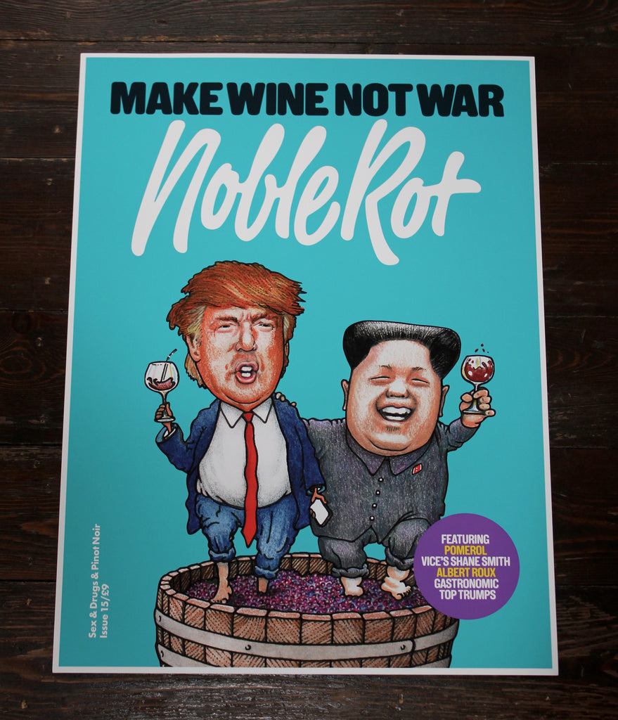 Noble Rot Limited Edition Art Print - MAKE WINE NOT WAR - BLUE